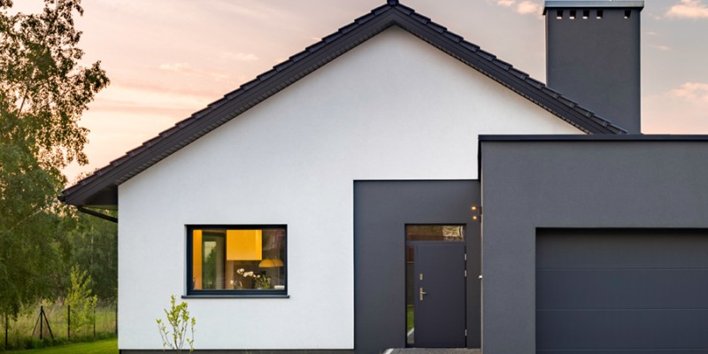 Modern house with garage